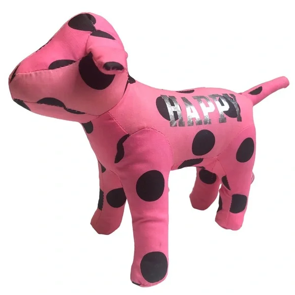 PINK VICTORIA’S SECRET Collectible Dog Stuffed Animal Plush Pink Silver Black - Picture 6 of 16